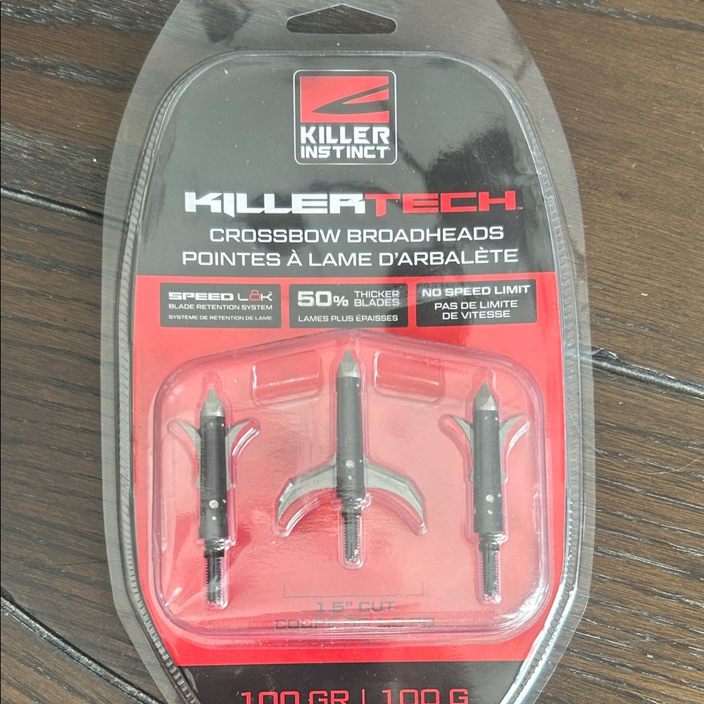 KillerTech Black Crossbow Broadheads - 3 Pack